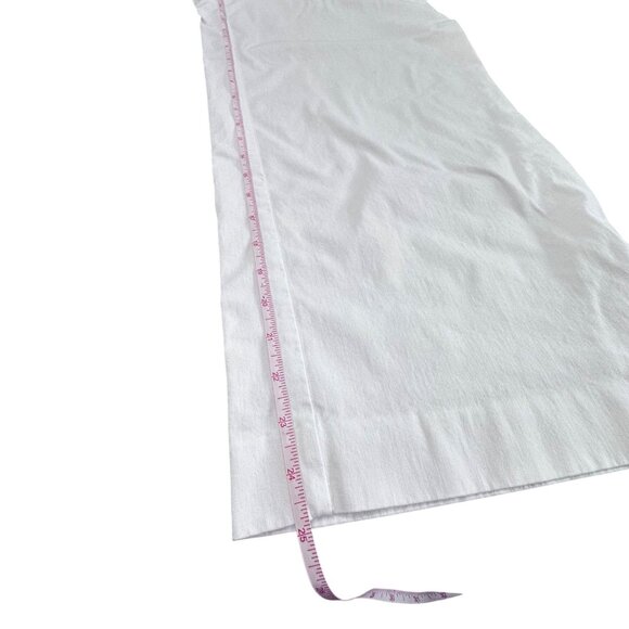 Chico's Pants Size 2 R 12R Large White Cropped Pants Wide Leg Pull On Stretch - Picture 8 of 13